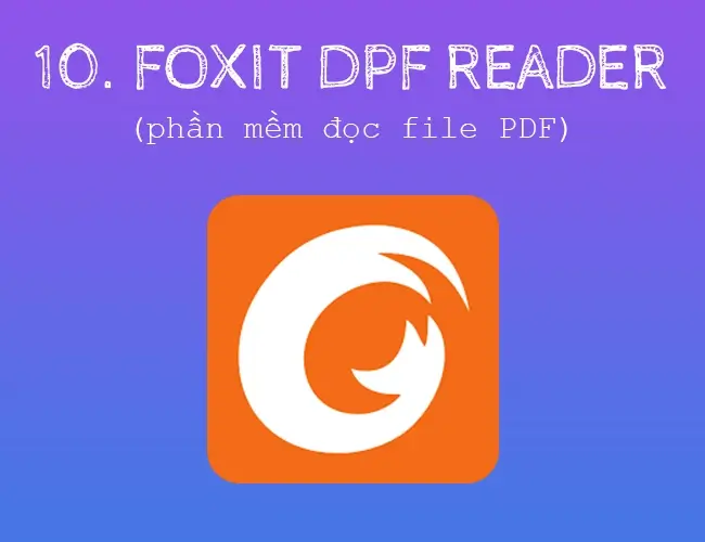 phan mem doc file pdf foxit pdf reader