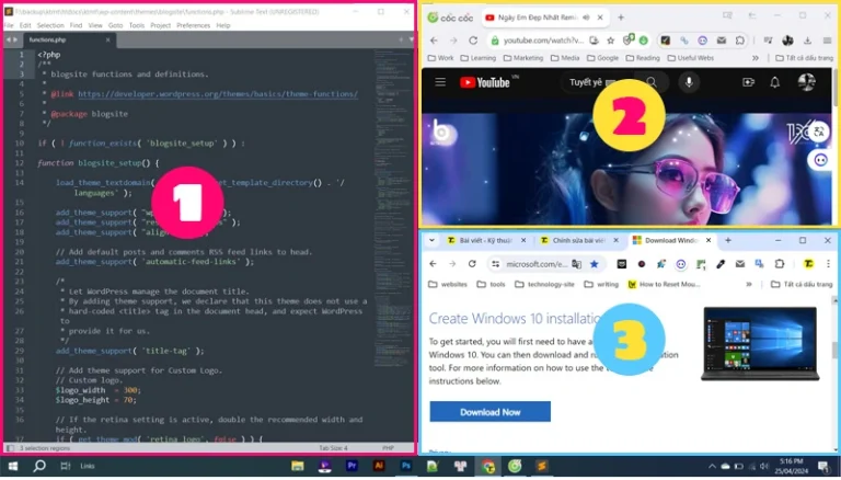 Cách chia màn hình trên Win 10