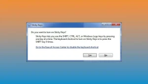 Cách tắt Sticky Keys Win 10