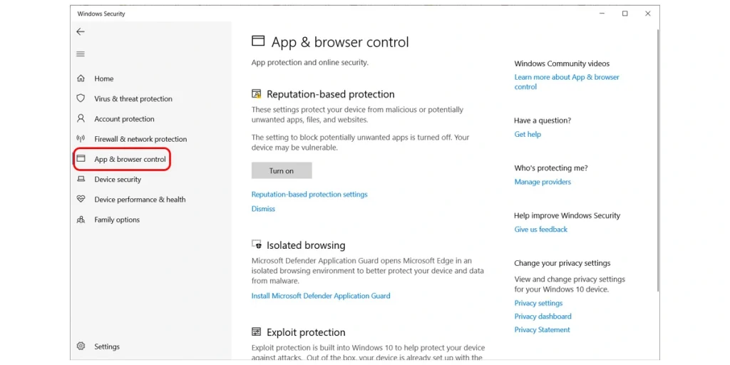 App & browser control