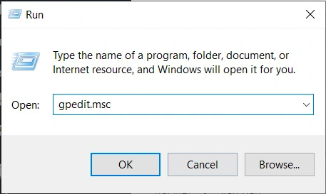 Mở Group Policy Editor