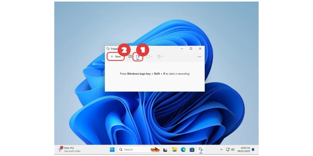 Quay màn hình Win 11 bằng Snipping Tool