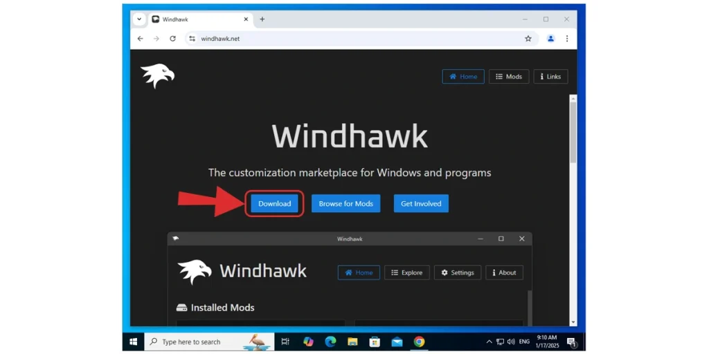Tải phần mềm Windhawk