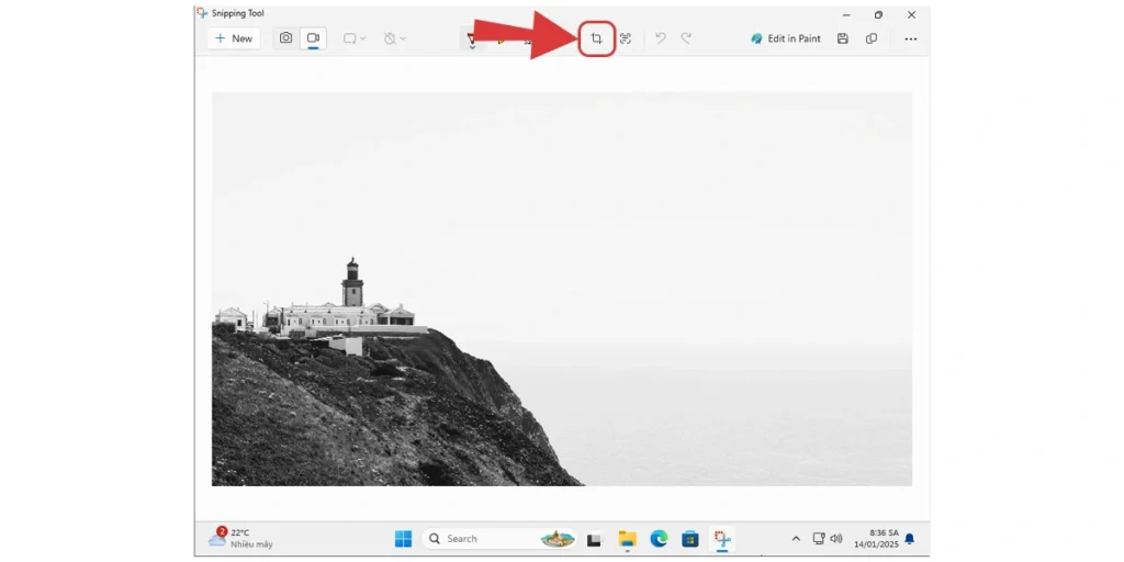 Tính năng cắt hình ảnh trên Snipping Tool